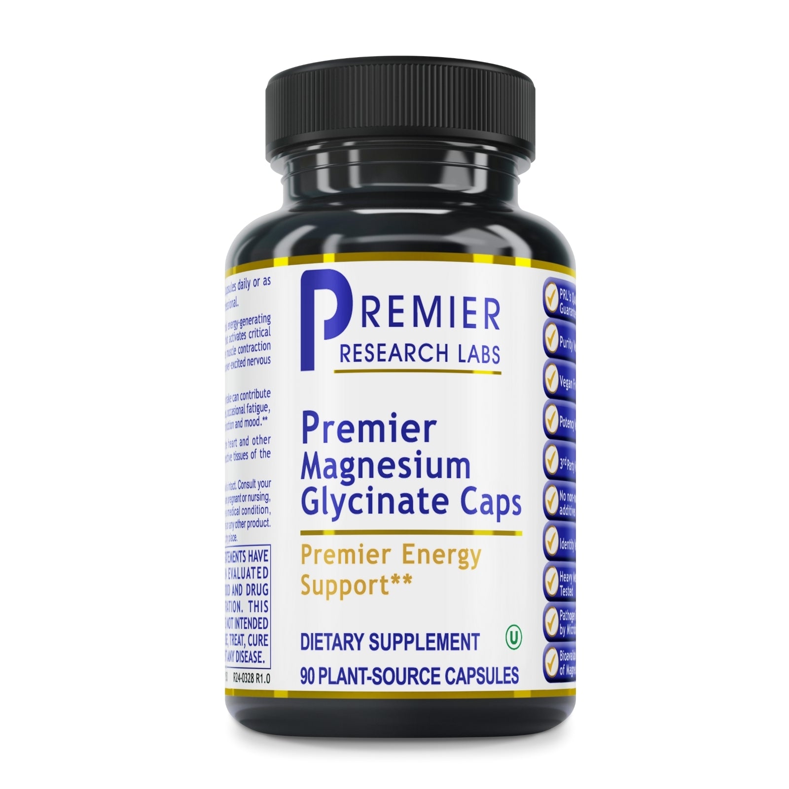 Premier Research Labs, Premier Magnesium Glycinate, 90 Plant-Source Capsules UPC 807735011505 | Hilife Vitamins